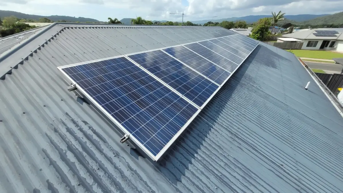 Solar panels after cleaning — clear and efficient